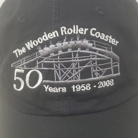 Wooden Roller Coaster 50th Anniversary Hat Playland PNE Embroidered Strapback - Picture 9 of 10